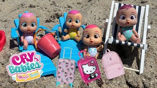 Packing Cry baby dolls diaper bag and suitcase for Beach Vacation 🏖️