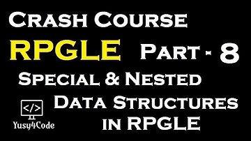 Crash Course RPGLE - Part 8 | More Data Structures | IBM i (AS400) | yusy4code