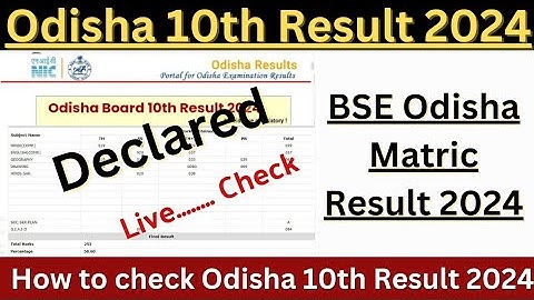 Odisha Matric Result 2024 Kaise Dekhe ? Odisha Board 10th Result 2024 Kaise Check Kare ? result link