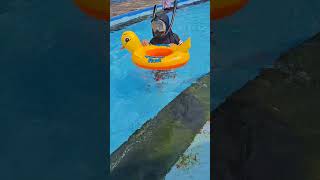 BERENANG 🤡 DENGAN BEBEK BERENANG KWEK KWEK  PELAMPUNG BEBEK BUAT BERENANG DI KOLAM RENANG