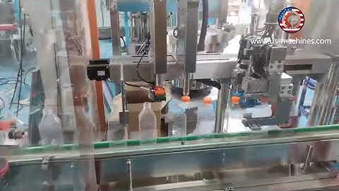 Automatic robot hand cap feeding plastic bottle capping machine bottle capping line