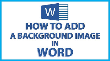Microsoft Word: How To Add A Background Picture