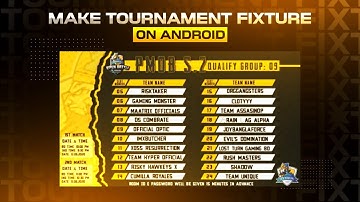 How To Make Pubg Tournament Fixture On Android | Ft. KAMRUL GFX