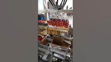 Delta robot picking up wet wipes and packing them.#deltarobot #industrialrobots