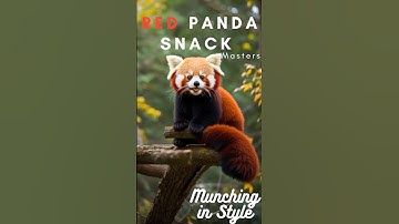 Red Pandas vs. Foodies 🌿😋 #redpanda #munchies #snacks #cute