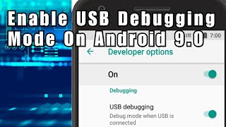 How to enable USB debugging mode on android 9