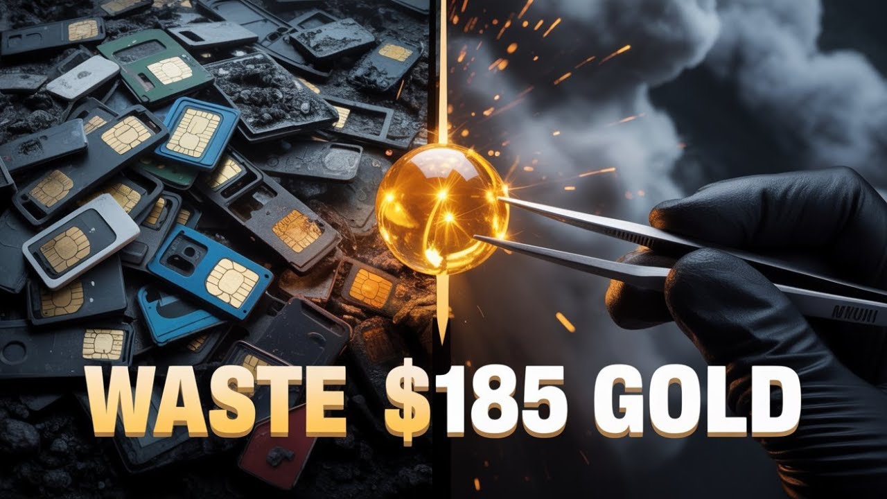Extracting $185 Pure Gold from Scrap SIM Cards! | Profitable Business ...