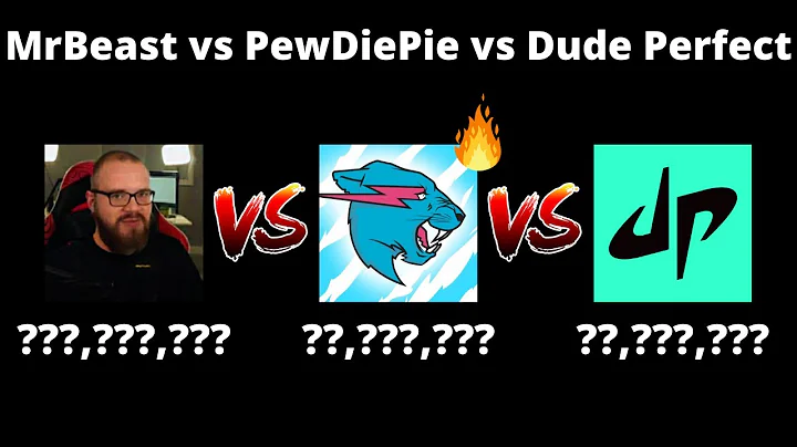 MrBeast vs PewDiePie vs Dude Perfect - Sub Count History (2009-2022)