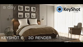 Keyshot 6 interior scene : shot test environment , lights and materials 01/02 [NO SOUND]