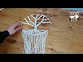 Sadece 3 Malzeme ile Muheteşem Makrome Düş Kapanı / Hayat Ağacı / Macrame Tree Of Life