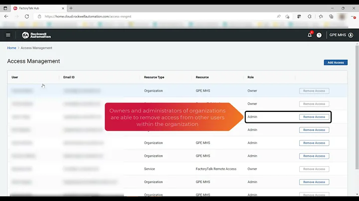 Introduction to FactoryTalk Hub: Access Management