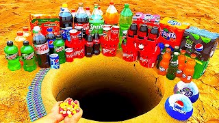 Big Compilation video with Coca Cola, Fanta, Sprite and other Many Soft Drinks and Mentos