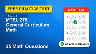 Information MTEL 278 General Curriculum: Math, Science & Tech/Engineering (Subtest 2) Math Practice Test News