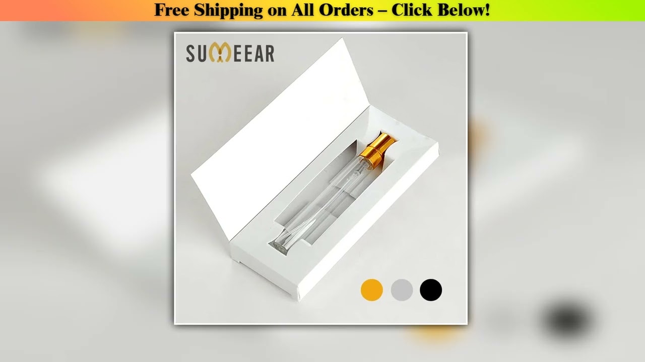 50Pieces/Lot 10ML Perfume Bottle With Paper Boxes Empty Atomizer Spray Glass Perfume Bottle