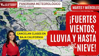 El pronóstico del tiempo en México, martes 23 y miércoles 24 de enero | El Clima de hoy