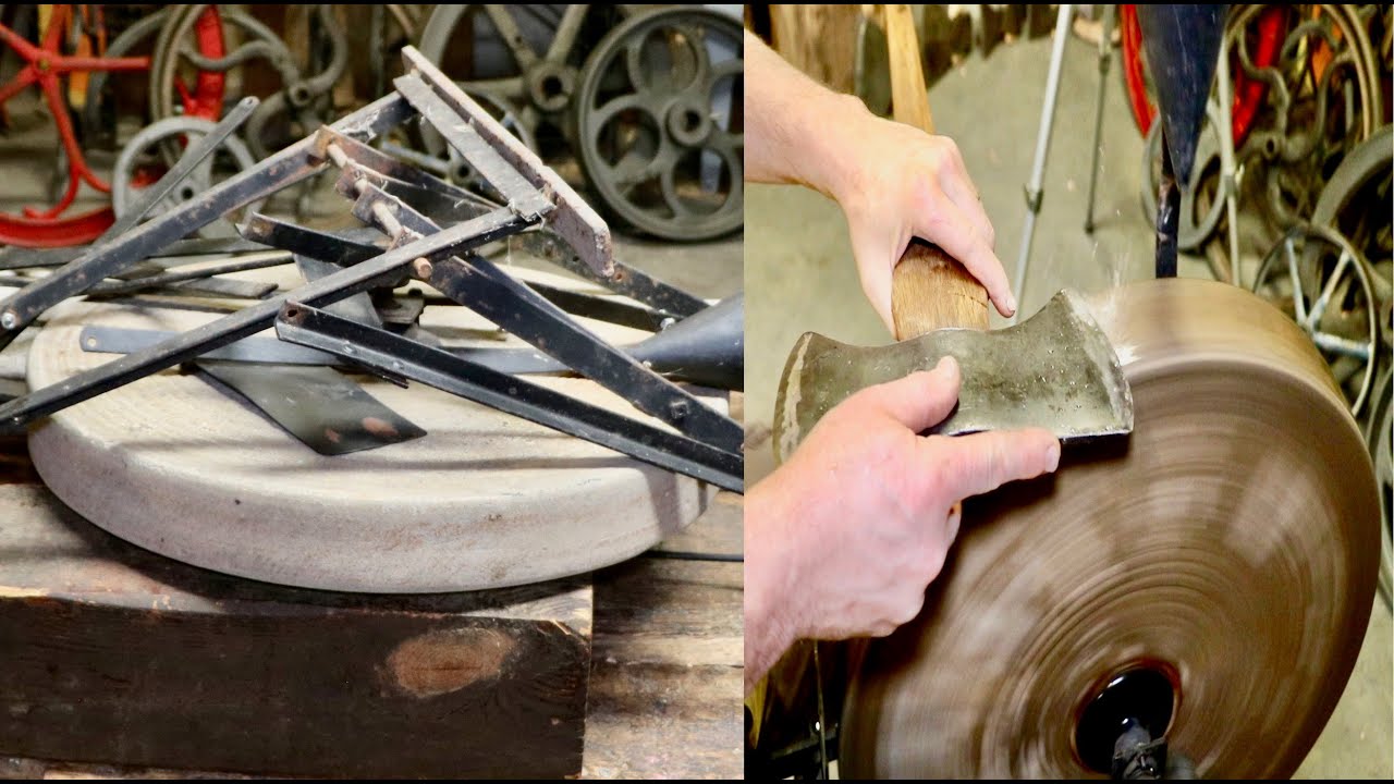 Antique Grinding Wheel for Sharpening Tools, Knives