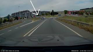 Encerrona en la rotonda de Nueva Montaña. Dashcam Santander.