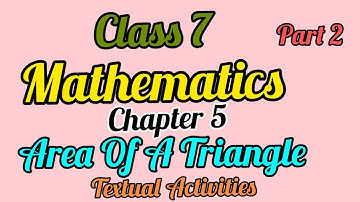 Scert Class 7/Mathematics Chapter 5/Area of a Triangle Part 2/PSC Exam/English Malayalam Medium