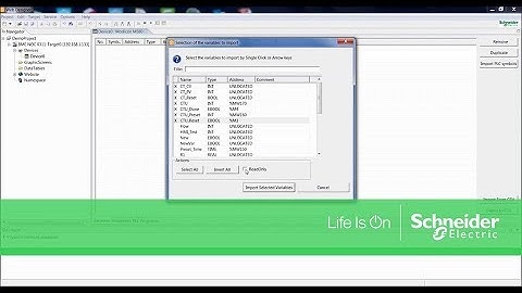 Importing Unity Variables for FactoryCast HMI into Web Designer | Schneider Electric Support