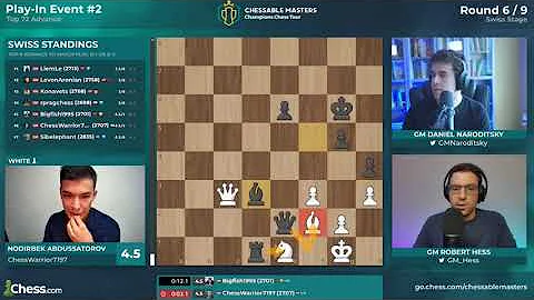 Nodirbek Abdusattorov VS Valdimir Fedoseev Chessable Masters 2023 Play-In Stage