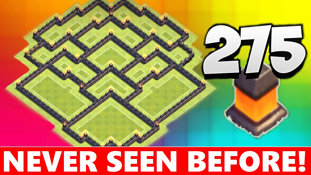 Clash Of Clans | EPIC NEW 275 WALL TROPHY BASE! | TOWN HALL 10 TROPHY BASE CHAMPIONS LEAGUE+