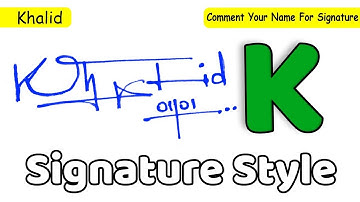 ✔️ Khalid Name Signature Style Request Done