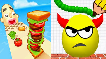 Sandwich Runner Vs Draw To Smash - All Level Gameplay Walkthrough (Android iOS) Ep 1