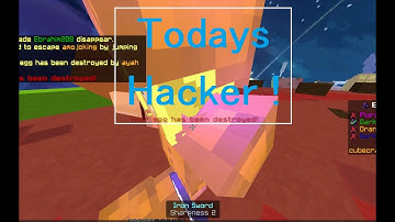 Hard Punching Hacker coming2! Eggwars Mega Cubecraft Minecraft bedrock fruit anti-KnockBack