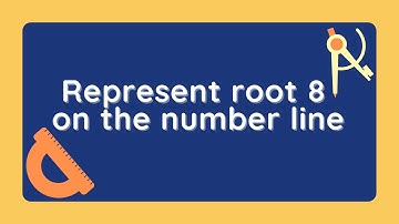 Represent | locate root 8 (√8 ) on the number line