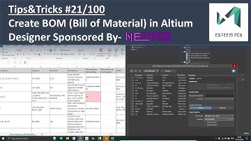 Altium Designer Tips #21: Create BOM (Bill of Material) in Altium