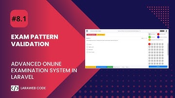 Part- 8.1 Exam Pattern Validation | Advanced Online Examination System in Laravel #php#laravel
