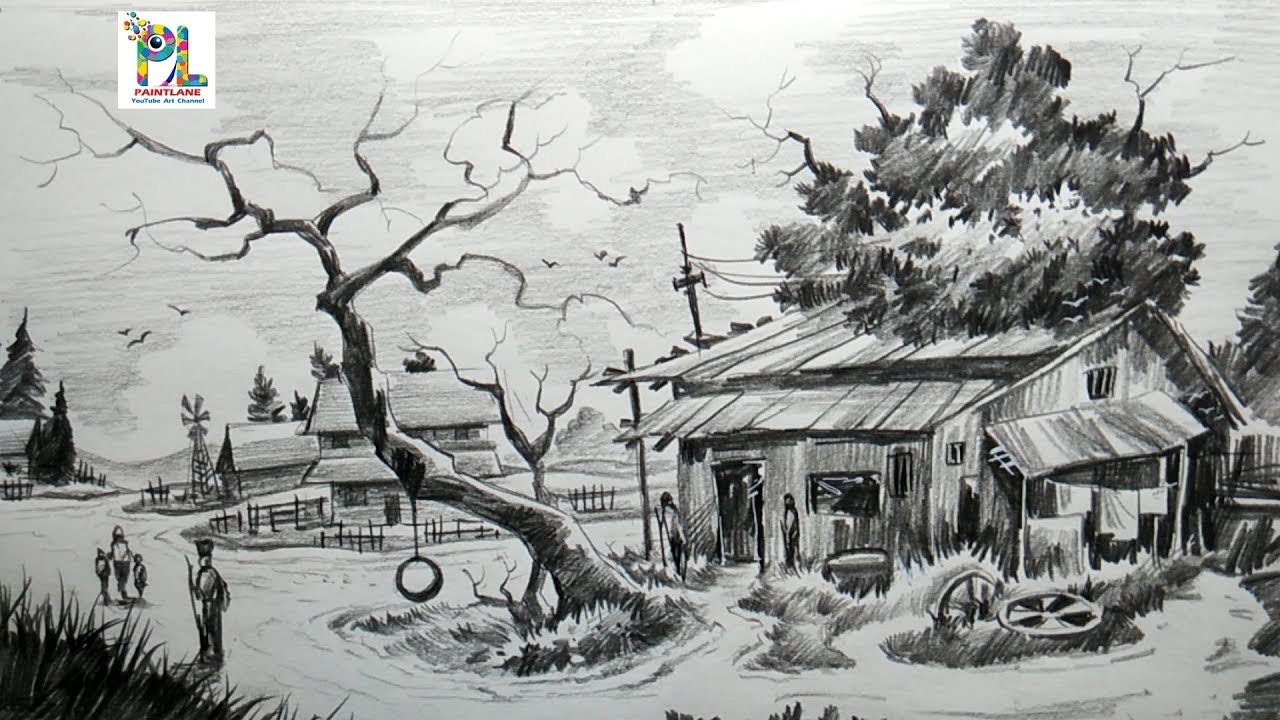 Simple Indian Village Scene 500375  Visit httpwwwomnipopmagcommain  For More Omnipop Omnipopmag  Village scene drawing Village drawing  Scene drawing