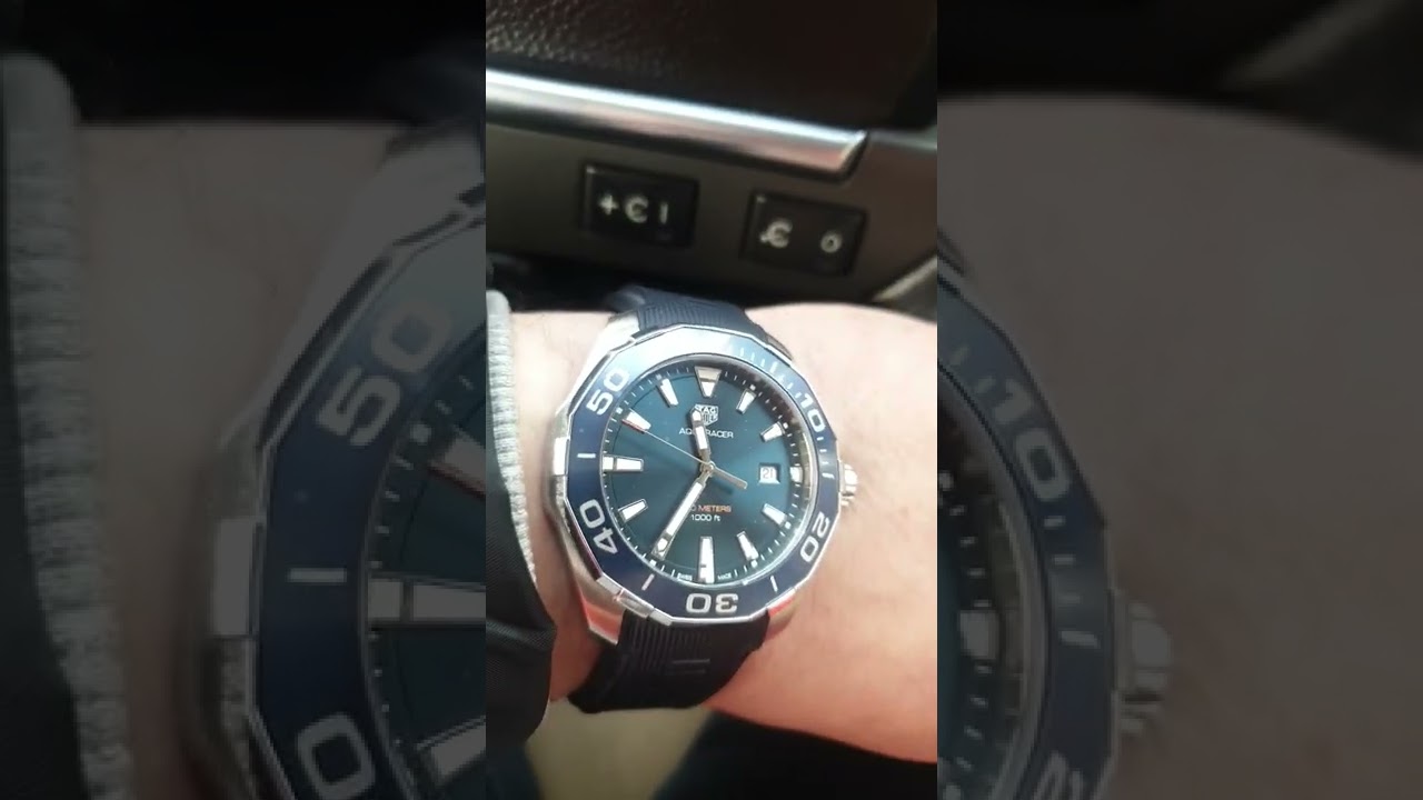 tag heuer aquaracer,tag heuer aquaracer 43mm,lumed dial