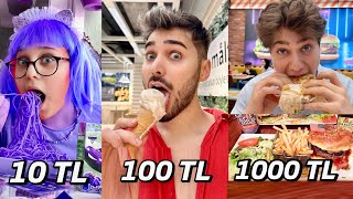 10 Tl Vs 100 Tl Vs 1000 Tl İle Bi̇r Gün Geçi̇rmek