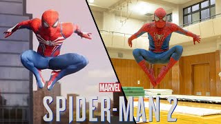 Stunts From Marvel's Spider Man 2 In Real Life (Marvel, PS5, Parkour)