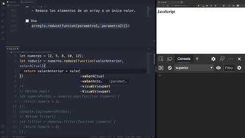 Curso JavaScript - Arrays, método reduce