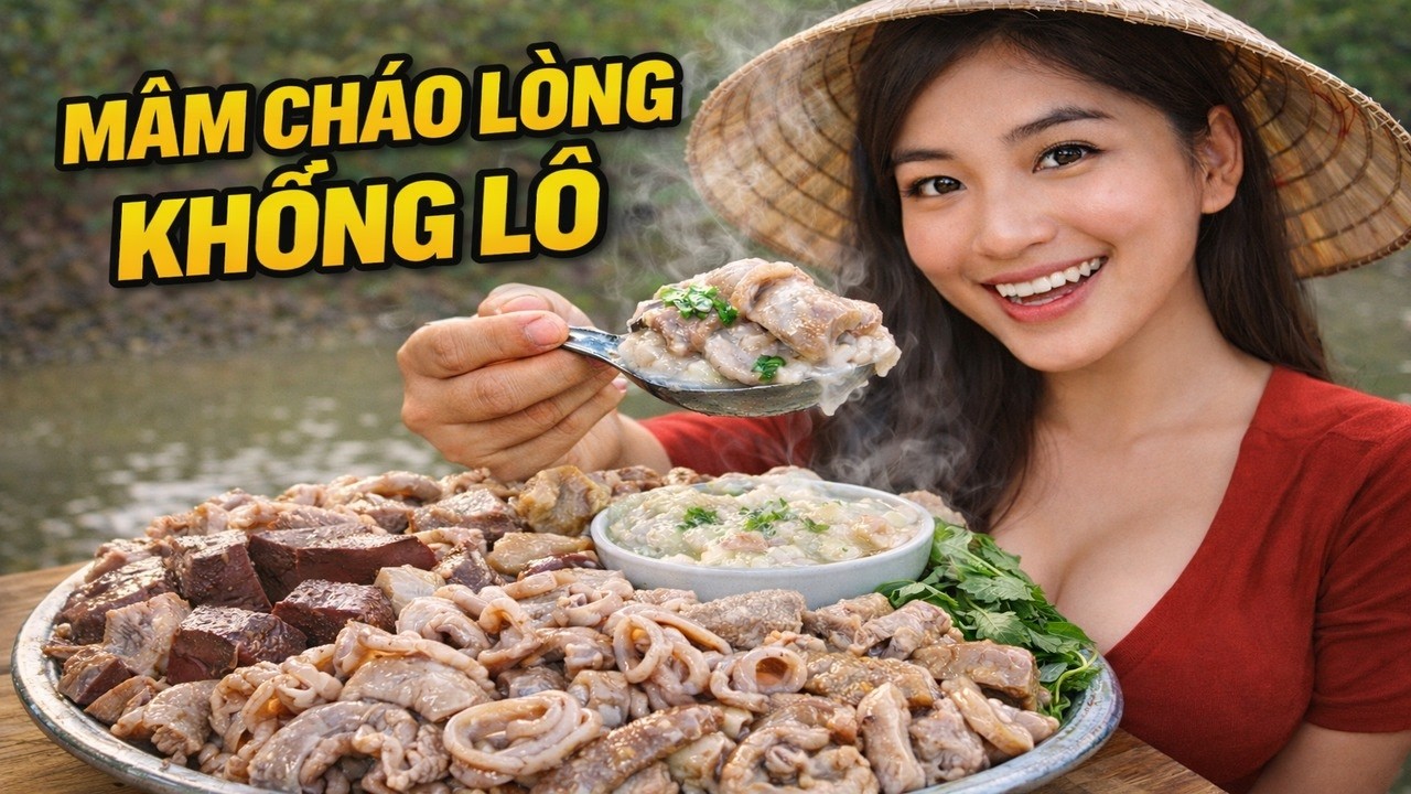 MÂM CHÁO LÒNG KHỔNG LỒ – NÓNG HỔI GIỮA ĐỒNG QUÊ | Huy Rural Food