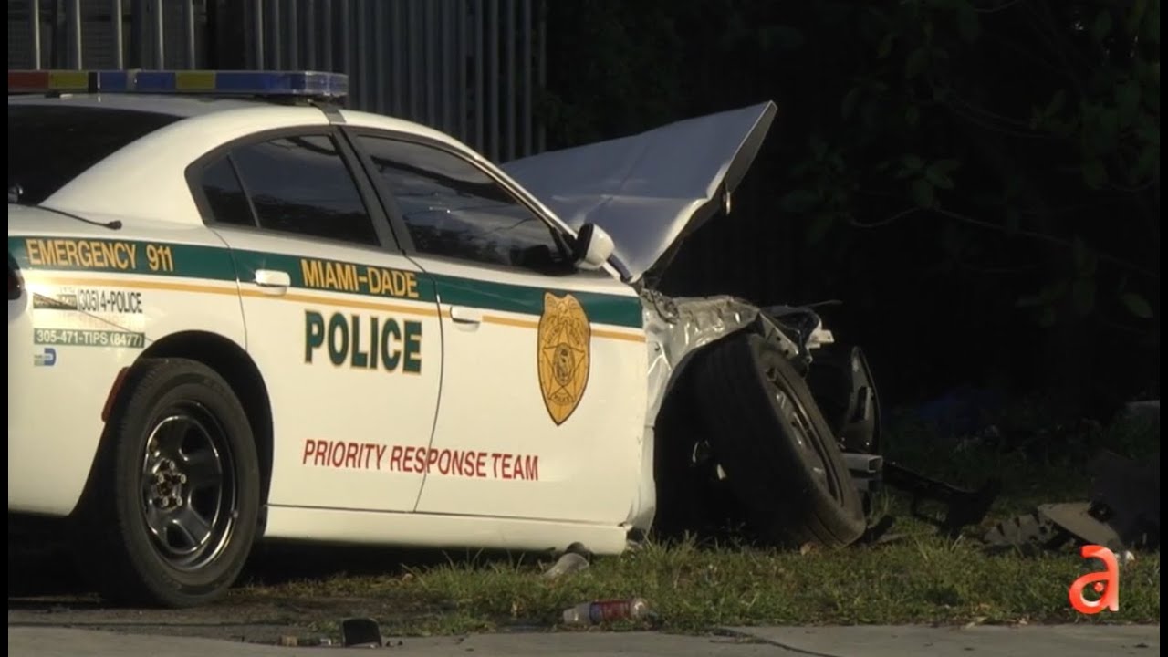 americateve | Miami: Persecución policial termina en aparatoso accidente