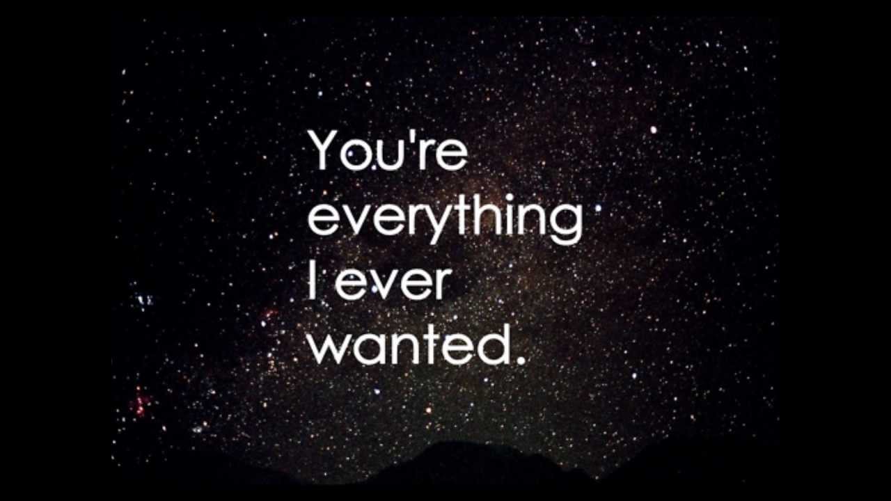 All i want is you.