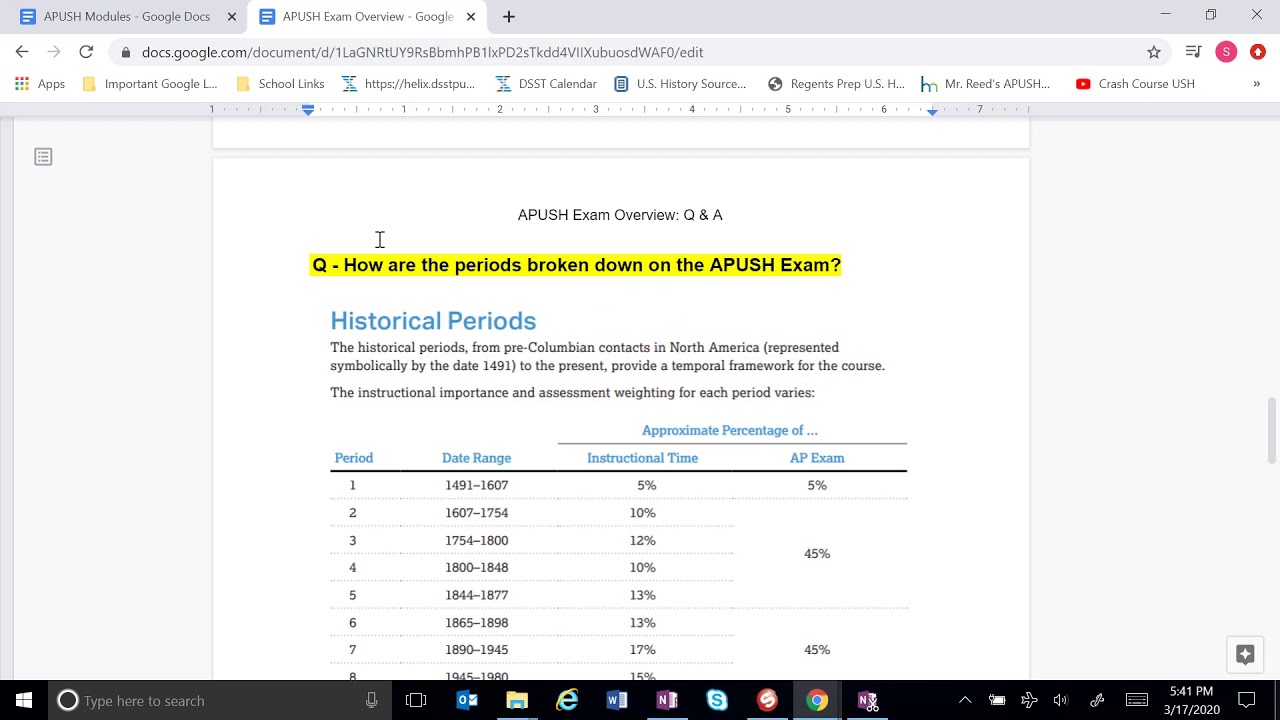 APUSH Exam Overview and Q & A YouTube