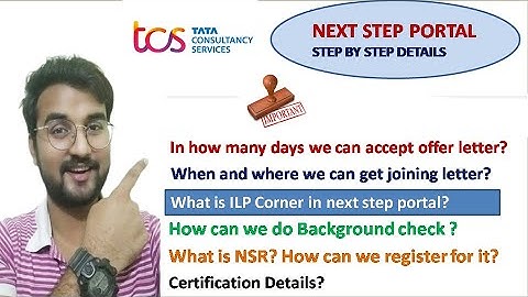 TCS Background Verification process || What is NSR? || TCS ILP Corner || Certification details 🔥🔥