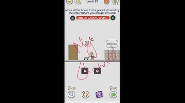 Brain Out 2 Level 81 | Move All The Bones To The Place Indicated by the arrow | Solution