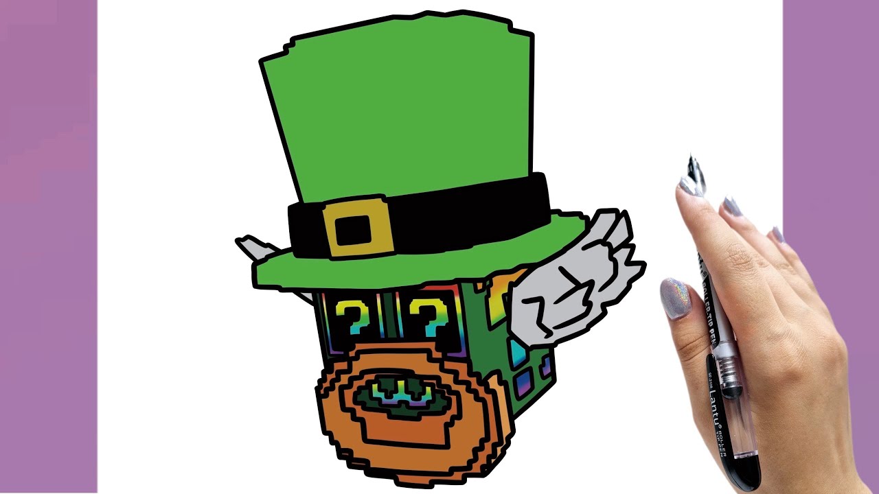 How to draw Leprechaun Lucky Block from Steal a Brainrot (Roblox