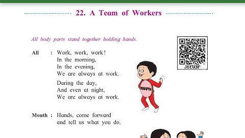 class 3 ENGLISH chapter 22 A Team of  Workers