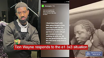 Tion Wayne responds to the E1 3x3 situation #news