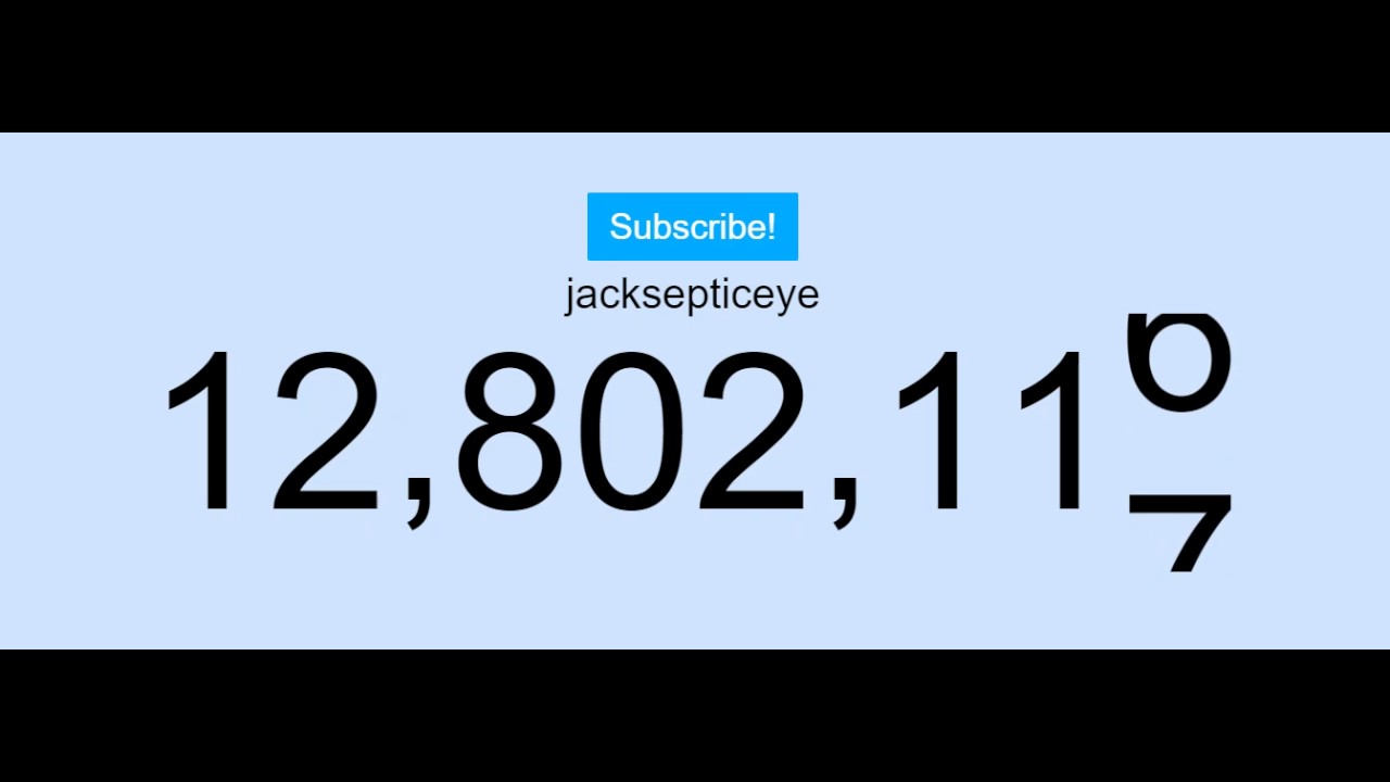 jacksepticeye sub count YouTube