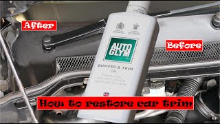 HOW TO RESTORE CAR TRIM || Autoglym Bumper and Trim Gel