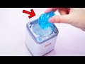 Washed slime in Daiso's mini-washing machine to make Jigley slime スライム洗濯したら、たぷたぷスライムになるんじゃね?
