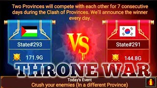 THRONE WAR - 293 vs 291 [Rise of Empires]