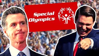 Gavin Newsome Gets SLAMMED By Ron DeSantis' Wife Over Special Olympics Controversy